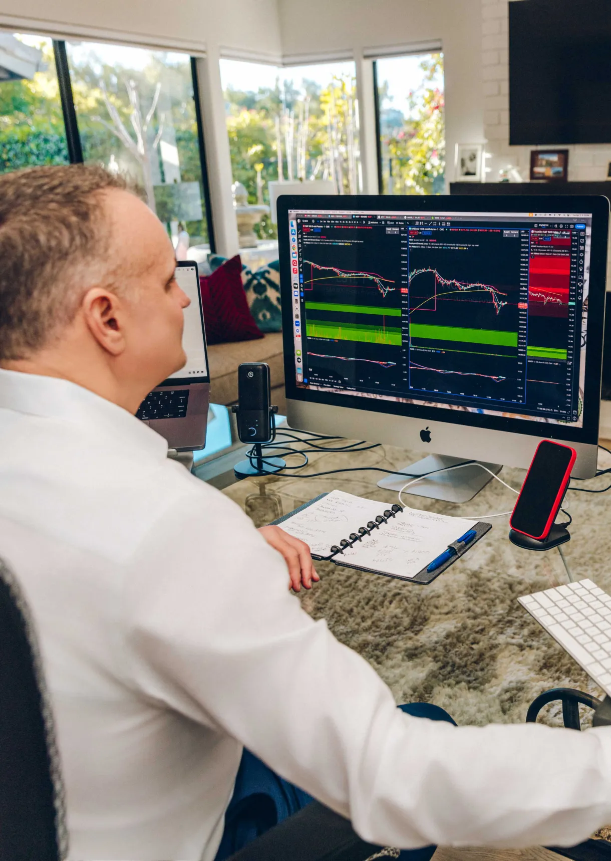 Bill Fanter at his trading desk