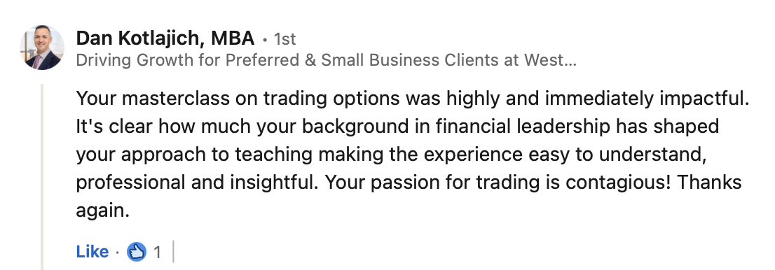LinkedIn review screenshot