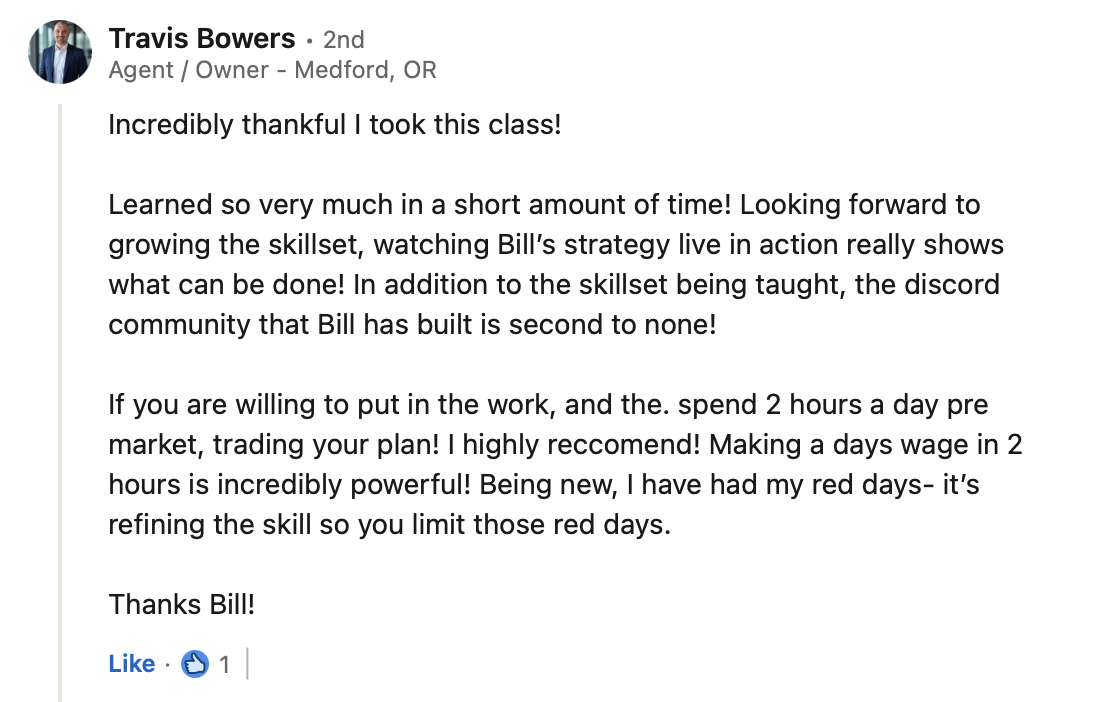 LinkedIn review screenshot