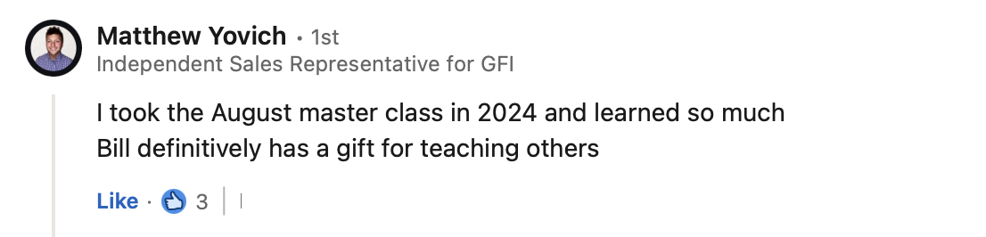 LinkedIn review screenshot