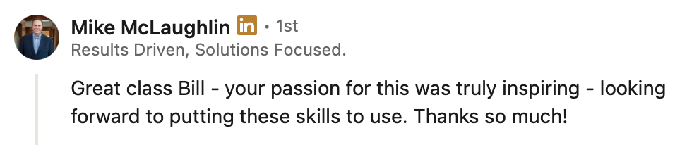 LinkedIn review screenshot