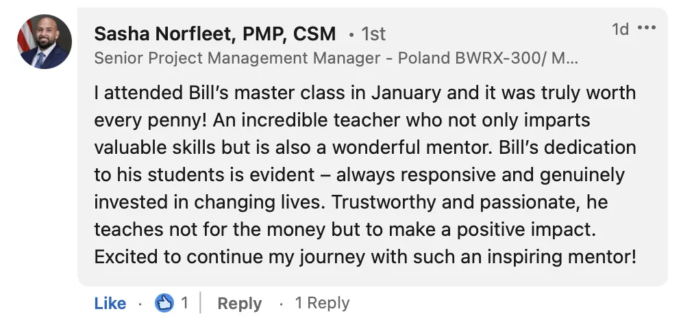 Student testimonial screenshot 94