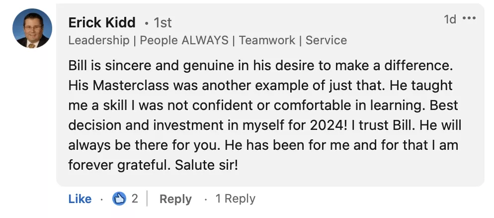 Student testimonial screenshot 92