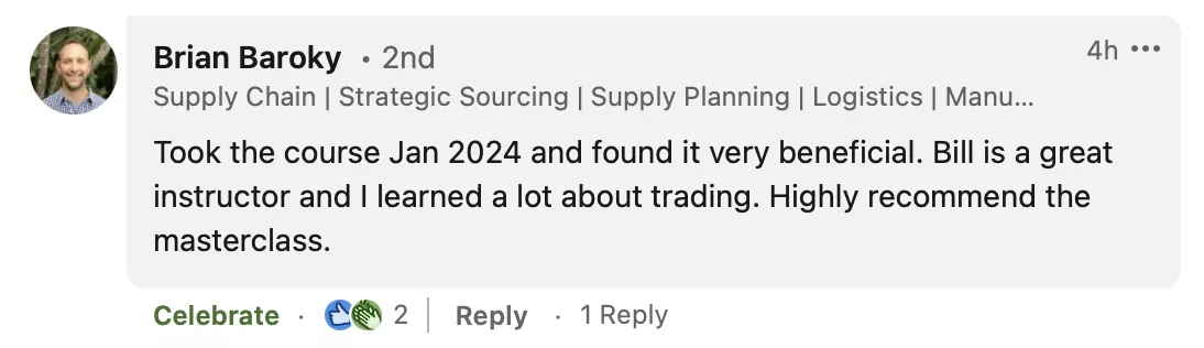 Student testimonial screenshot 91