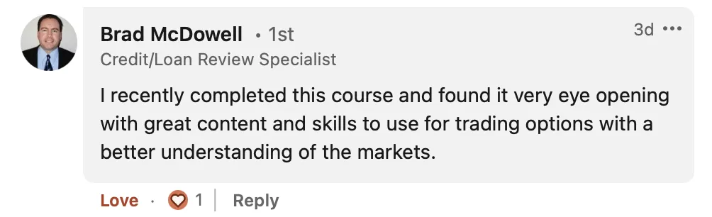 Student testimonial screenshot 76