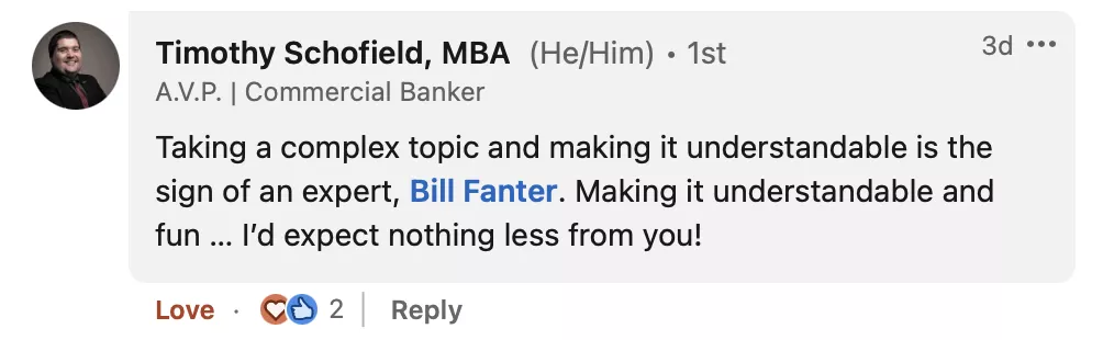 Student testimonial screenshot 73