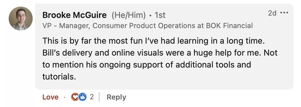 Student testimonial screenshot 71