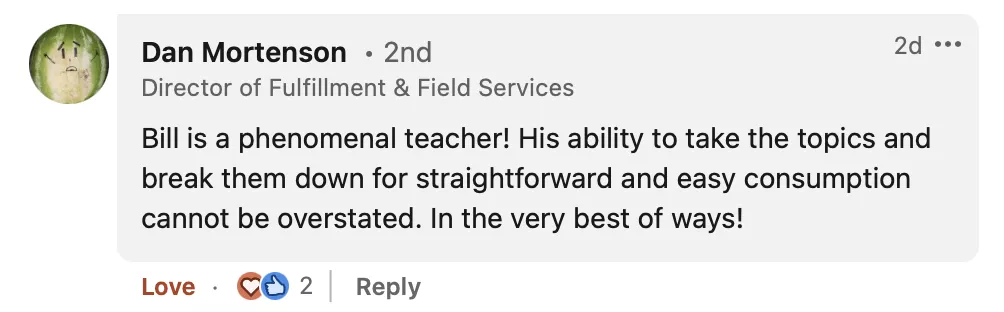 Student testimonial screenshot 69