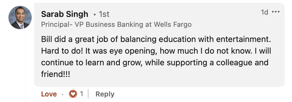 Student testimonial screenshot 64