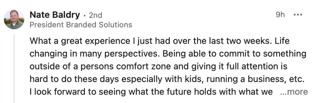 Student testimonial screenshot 59