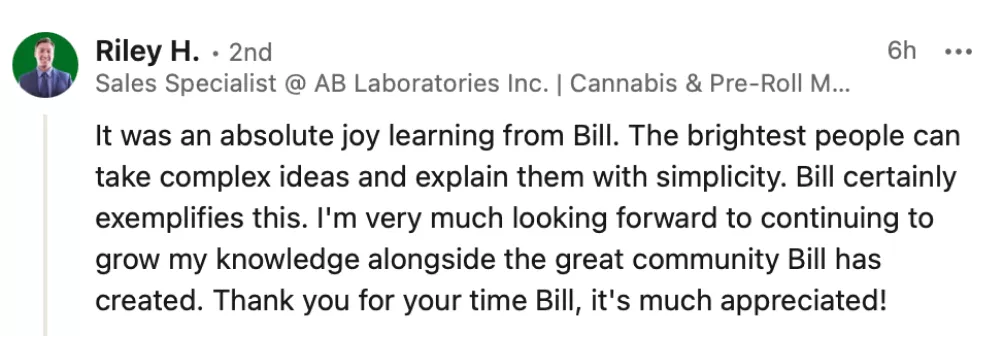Student testimonial screenshot 57
