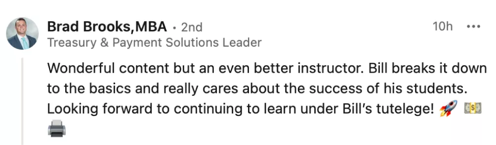 Student testimonial screenshot 55