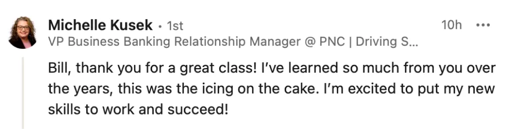 Student testimonial screenshot 54