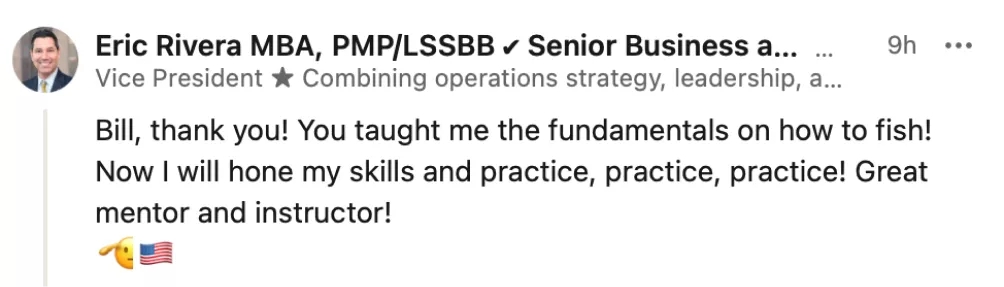 Student testimonial screenshot 53