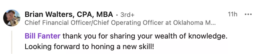 Student testimonial screenshot 41