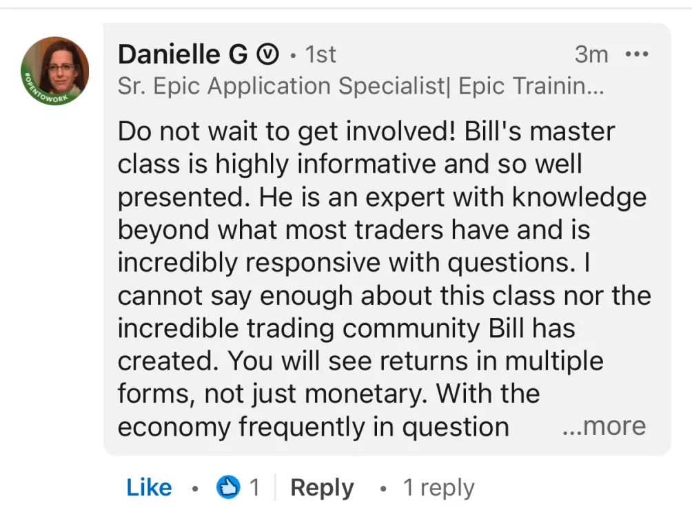 Student testimonial screenshot 38