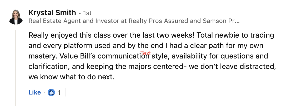 Student testimonial screenshot 33