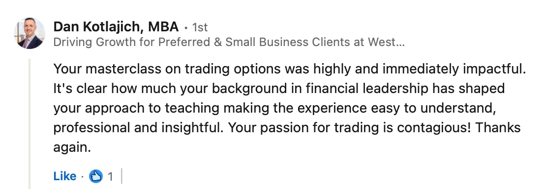 Student testimonial screenshot 31
