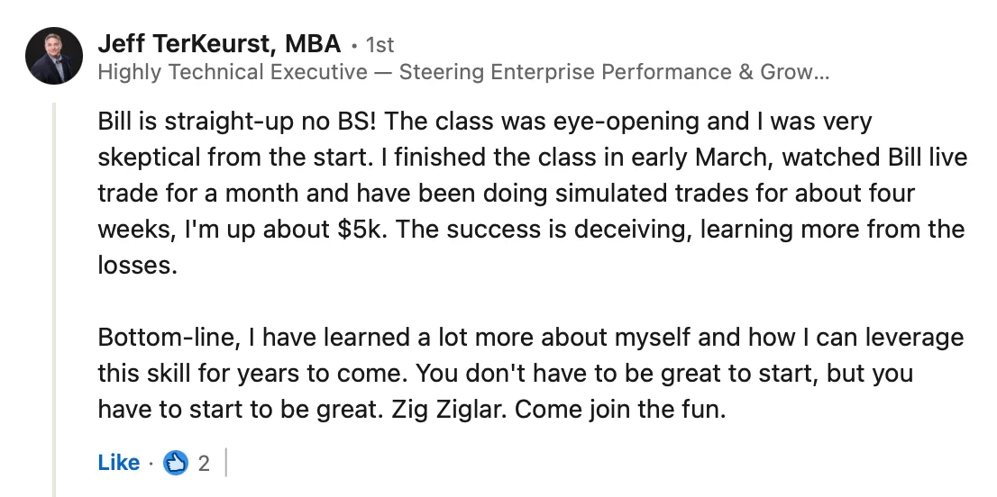 Student testimonial screenshot 30