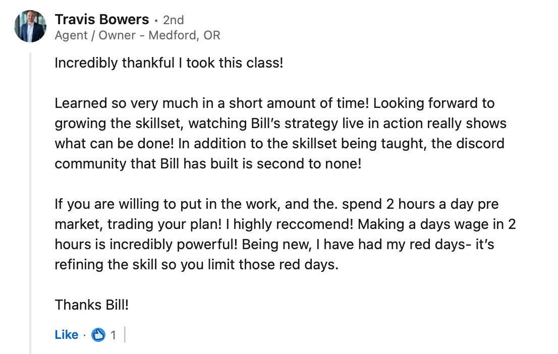 Student testimonial screenshot 29