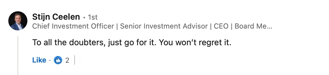 Student testimonial screenshot 25