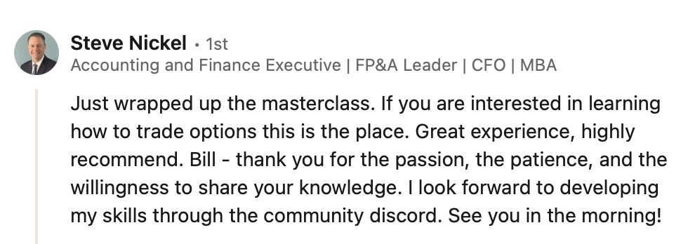 Student testimonial screenshot 18