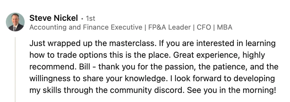Student testimonial screenshot 18