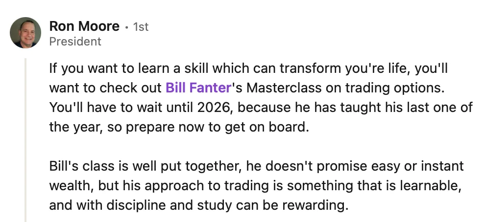 Student testimonial screenshot 15