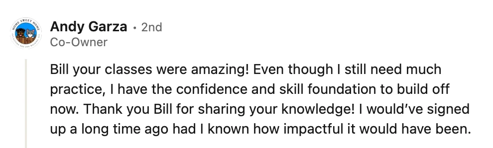 Student testimonial screenshot 12