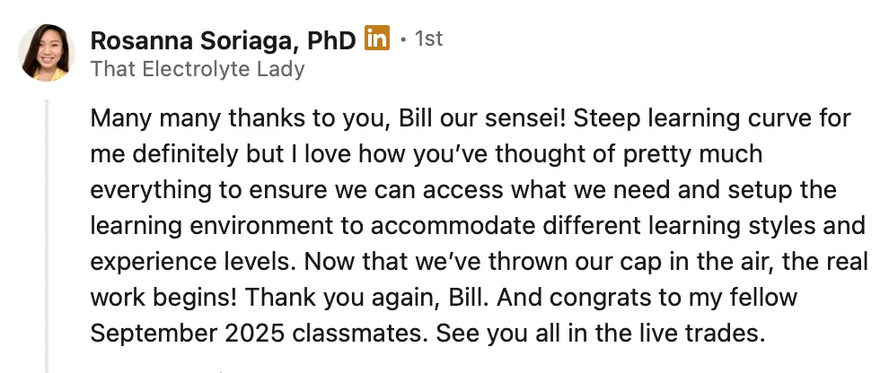 Student testimonial screenshot 11