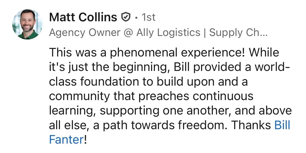 Student testimonial screenshot 4